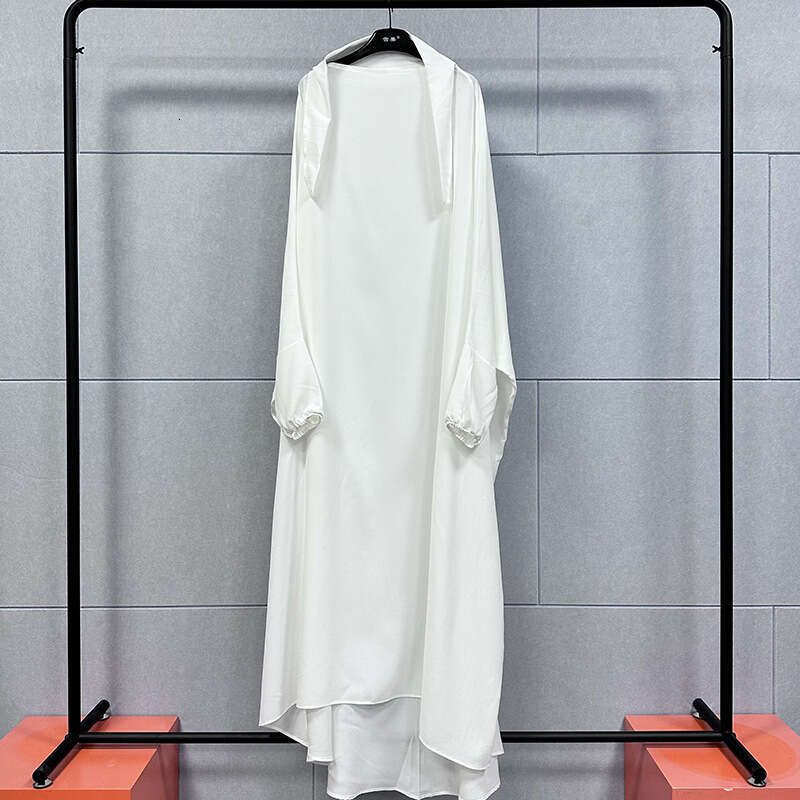 Printing Xg2054tiktok Fashion Womens Hooded Skirt Long Sleeved Dress Long Summer Dress Fishtail Dress Short Self-cultivation Silk Dress Round Neck Dre