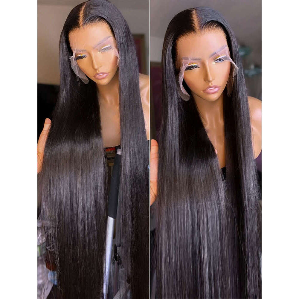 250% 13X6 HD Frontal Wig 100% Straight Brazilian Transparent Lace Front Wigs Human Hair For Women Quality 36Inch