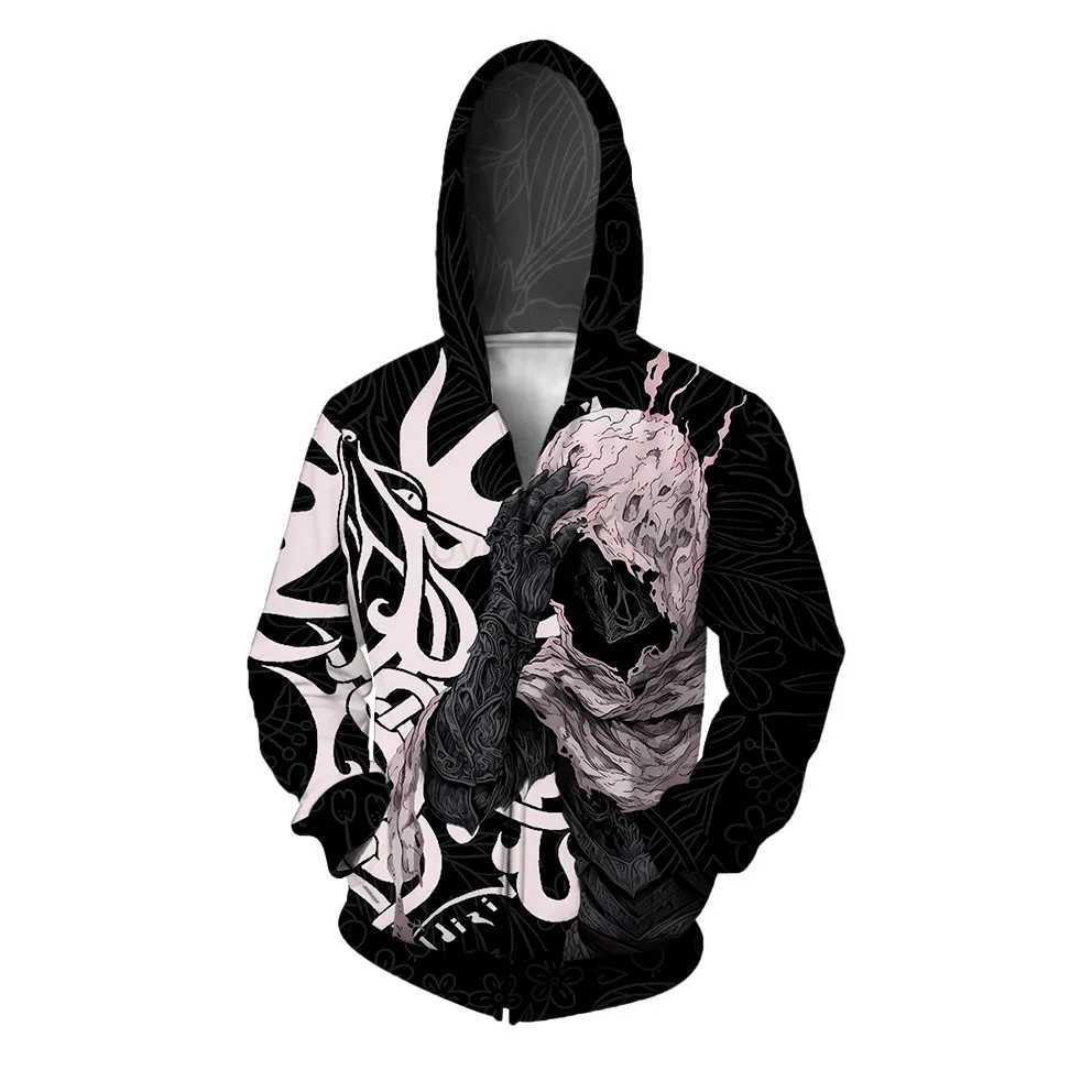 Tracksuit Men Hoodies Spring and Autumn Fashion Mens Skull Cool Armor 3D Printed Sweatshirt Hoodie New in SweatshirtsXJ240812