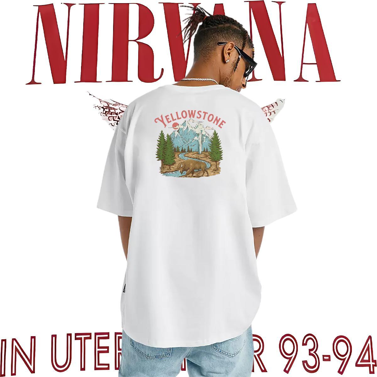 2024 Summer Man T Shirts Mountain Clothes 230g Cotton High Street Hip Hop Popular Anime Breathable Crew Neck Men Clothes T-Shirt