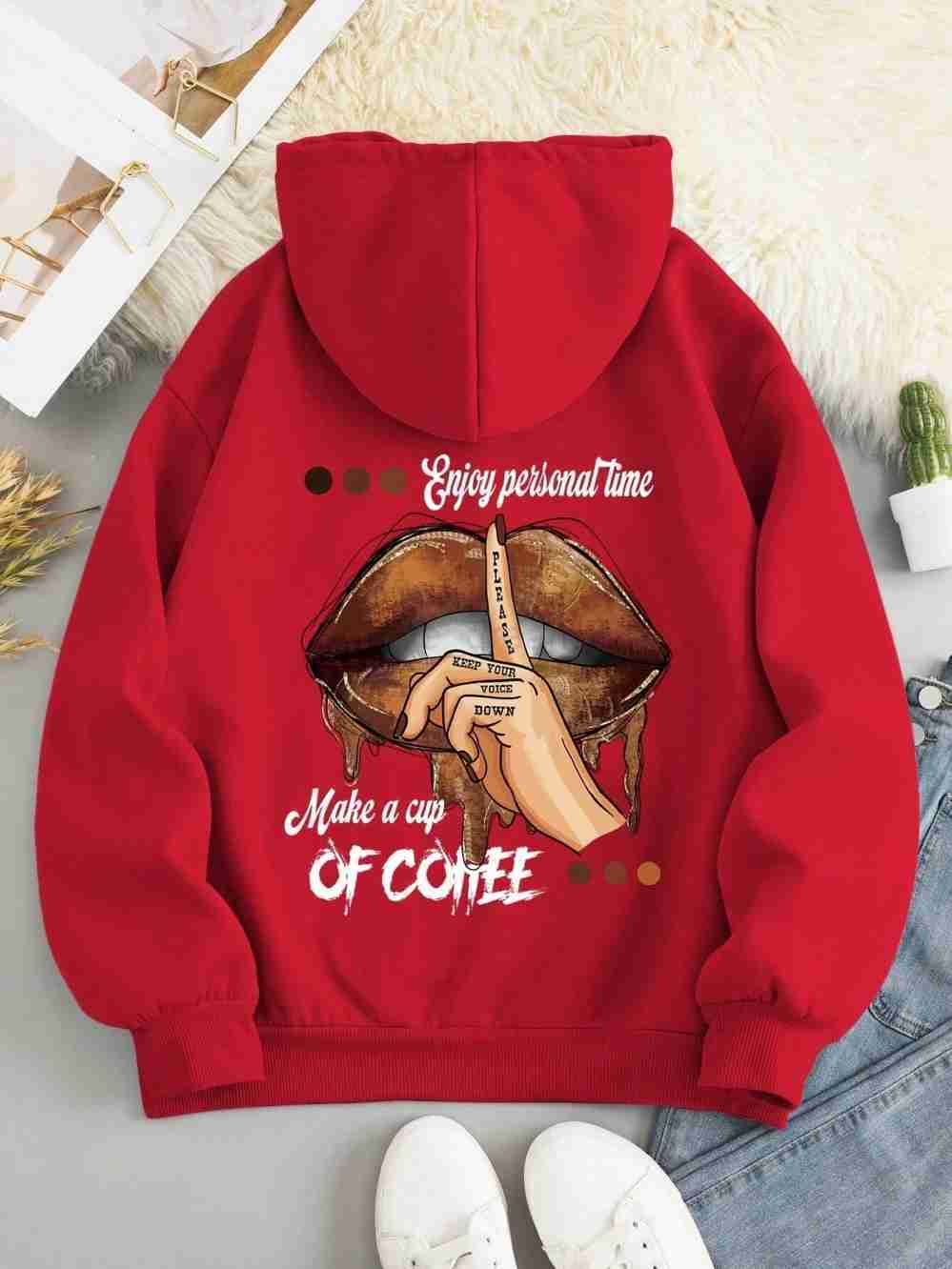 Make A Cup Of Coffee Dirty Little Secret Printing Sweatshirt Womens Soft Hooded Warm Fleece Hoodies Soft Oversize StreetwearXJ240812