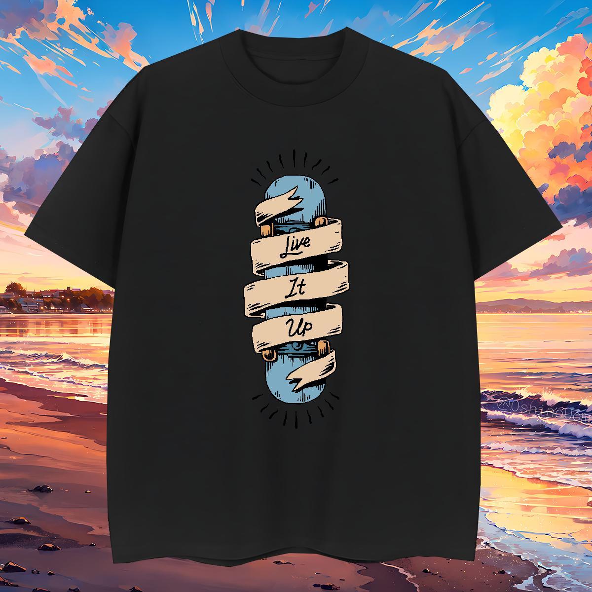 Comfortable Couples T Shirts skateboarding 100% Cotton 230g Casual Beach Breathable Short Sleeve Man T Shirts Plus Size Cartoon 2024 Designer Clothing