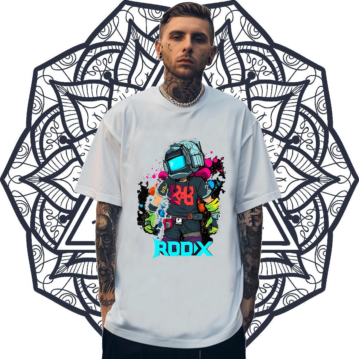 Brand Men Tshirts robot 230g 100% Cotton Daily Wear Short Sleeve Soft T-Shirts DIY Printed 2024 Designer Clothings