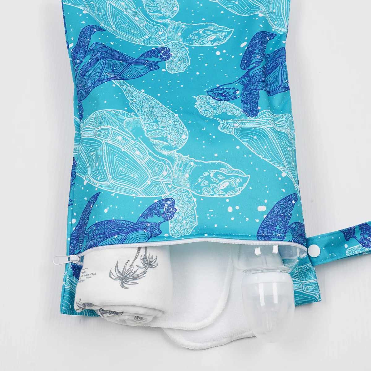 2 diapers wet dry bag waterproof reusable travel beach swimming pool daycare soil baby products yoga fitness bag swimsuit W240812