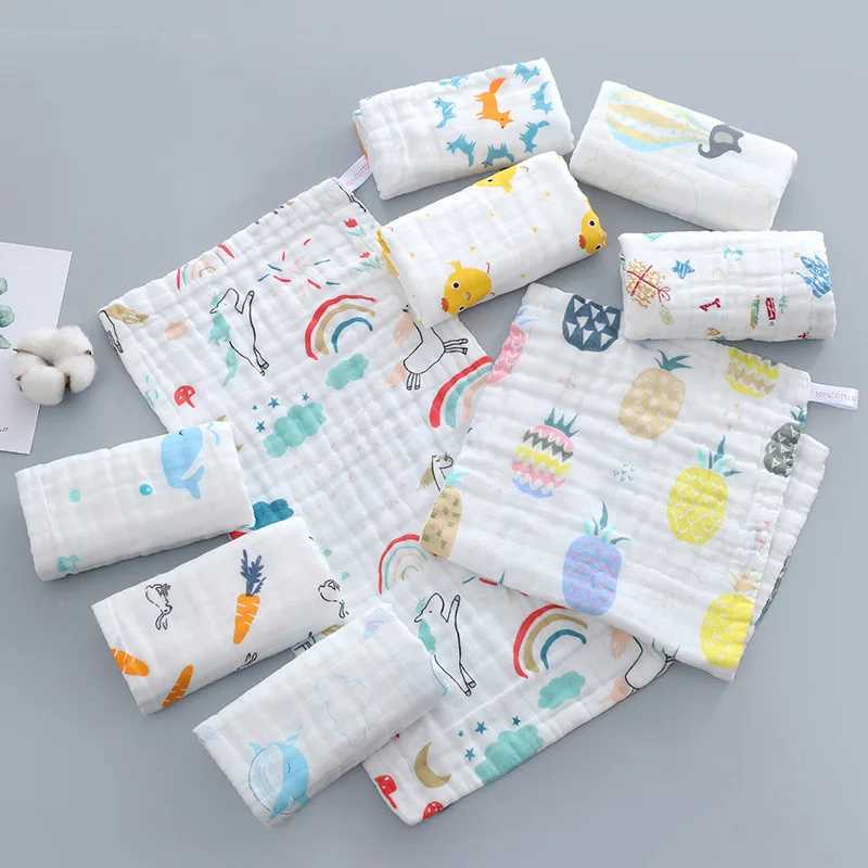 Baby bath towel for boys and girls 100% pure cotton baby towel blanket suitable for newborn baby bath towels 6-layer high-dimensional towel baby bath 