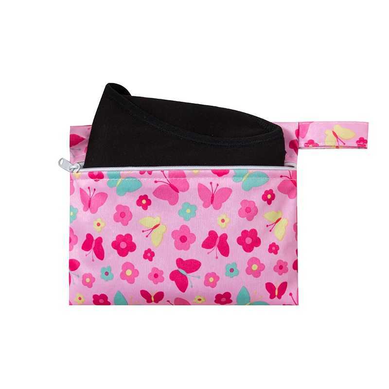 Dry and wet reusable fabric diaper bag 18 * 4cm travel hanging bag waterproof mens care pad bag mini diaper bag 6 colors W240812