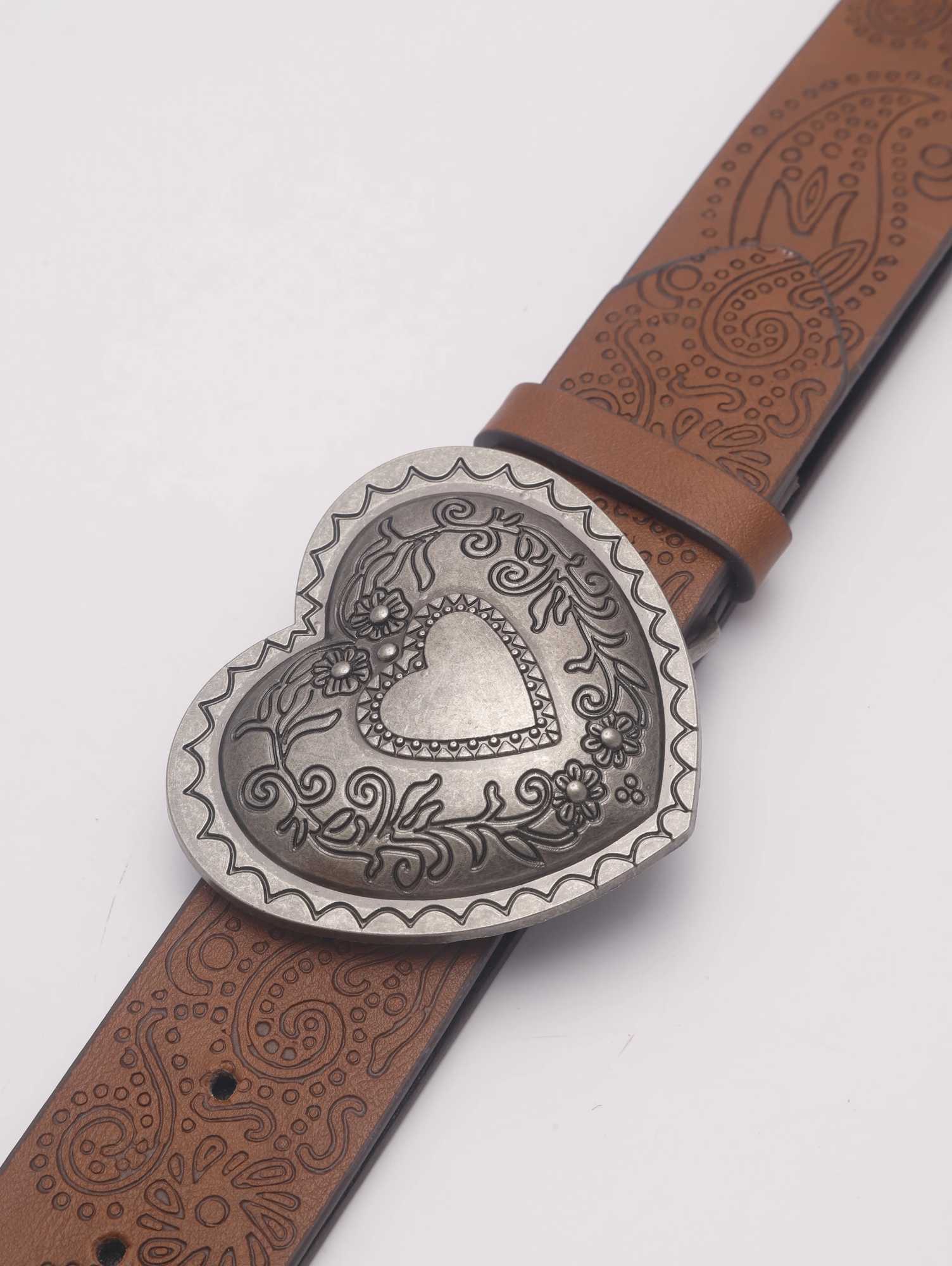 Belts Home>Products>Womens PU Belt>Womens Heart shaped Buckle Belt>Womens Jeans Belt Y240810MUCJ