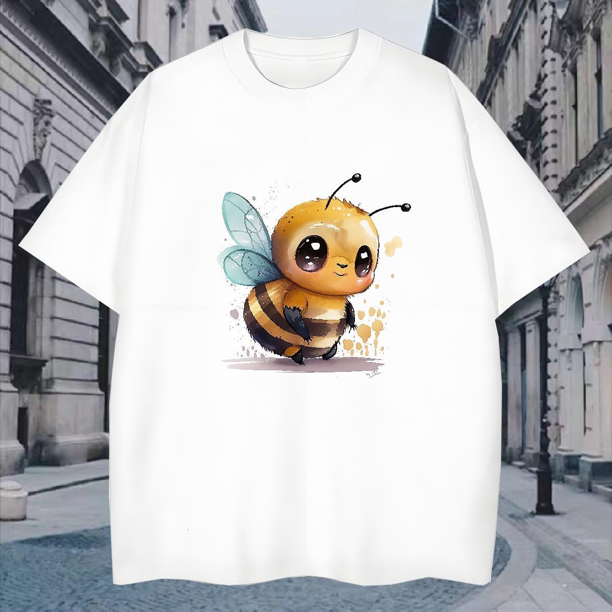 Designer T-Shirts for Men Short Sleeve O-Neck Street Casual Plus Size Cartoon 100% Cotton 230g Tshirts 2024 Designer Clothings