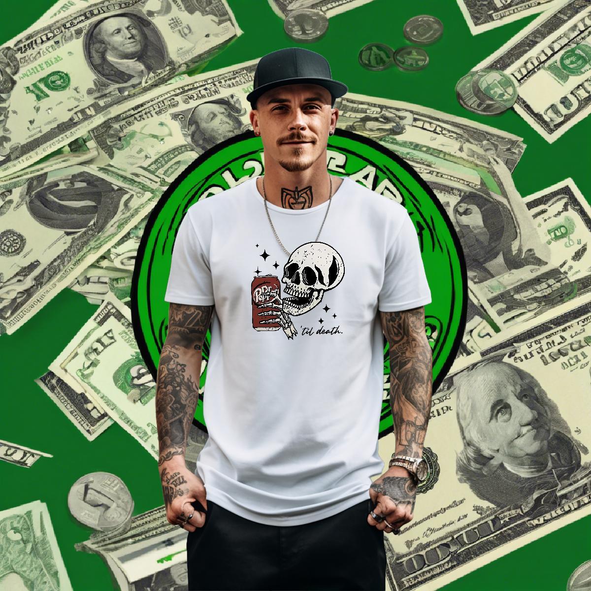 Designer Fashion Men T Shirts skull Top Tees 230g Cotton Casual Daily Wear Brand Oversized 4XL Short Sleeve Soft Mens Tshirts