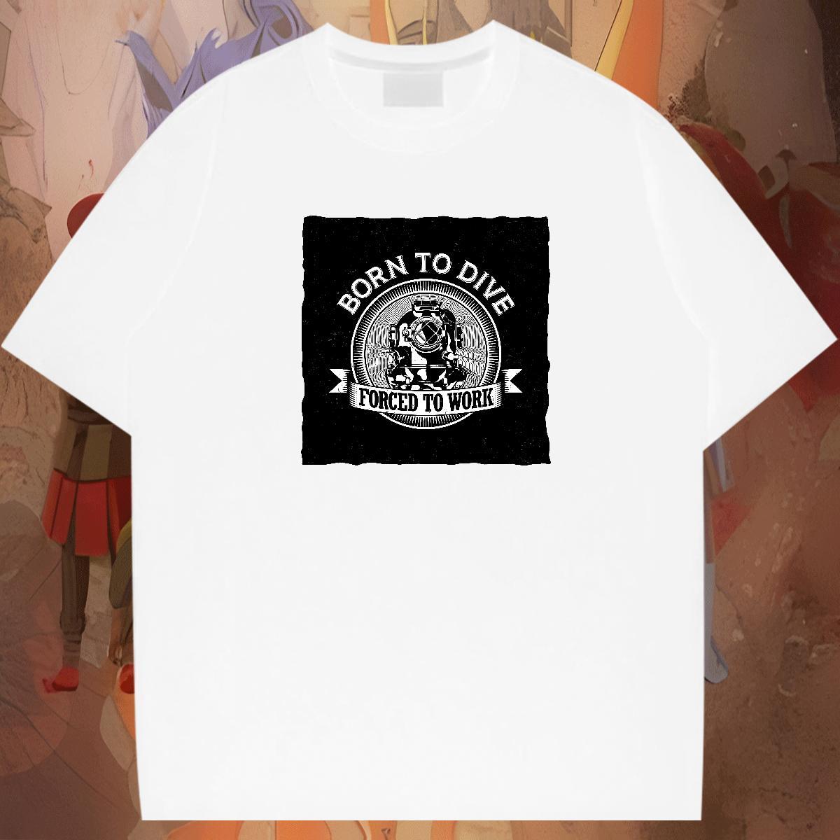 Brand Men Tshirts Beach 230g Cotton Custom Printed Breathable Short Sleeve camera T-Shirts for Men 2024 DIY Clothings