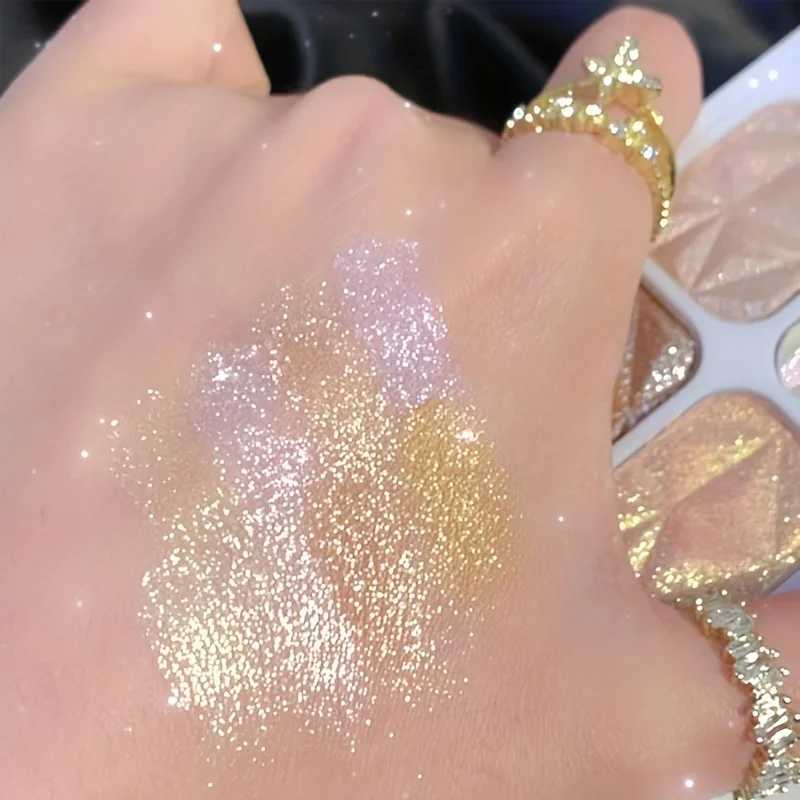 8-color diamond glitter low light highlight eye shadow palette for long-term low light treatment of face and bodyW241212