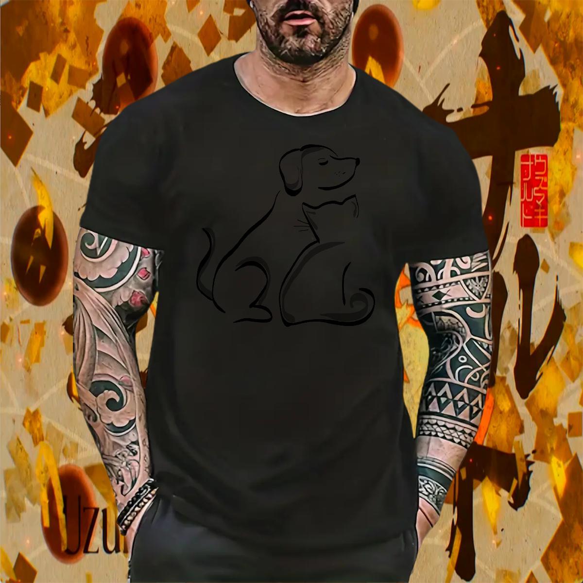 T shirt 100% Cotton 230g Dog Sports Casual Breathable Custom Printing Men Tees Fashion New Cool Design Polos