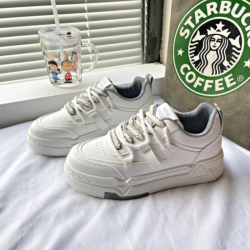 Ddmysports Spring New Thick Soled Little White Students Versatile Casual Daily Use Korean Edition Sports Board Trendy Shoes For Women Outdoor