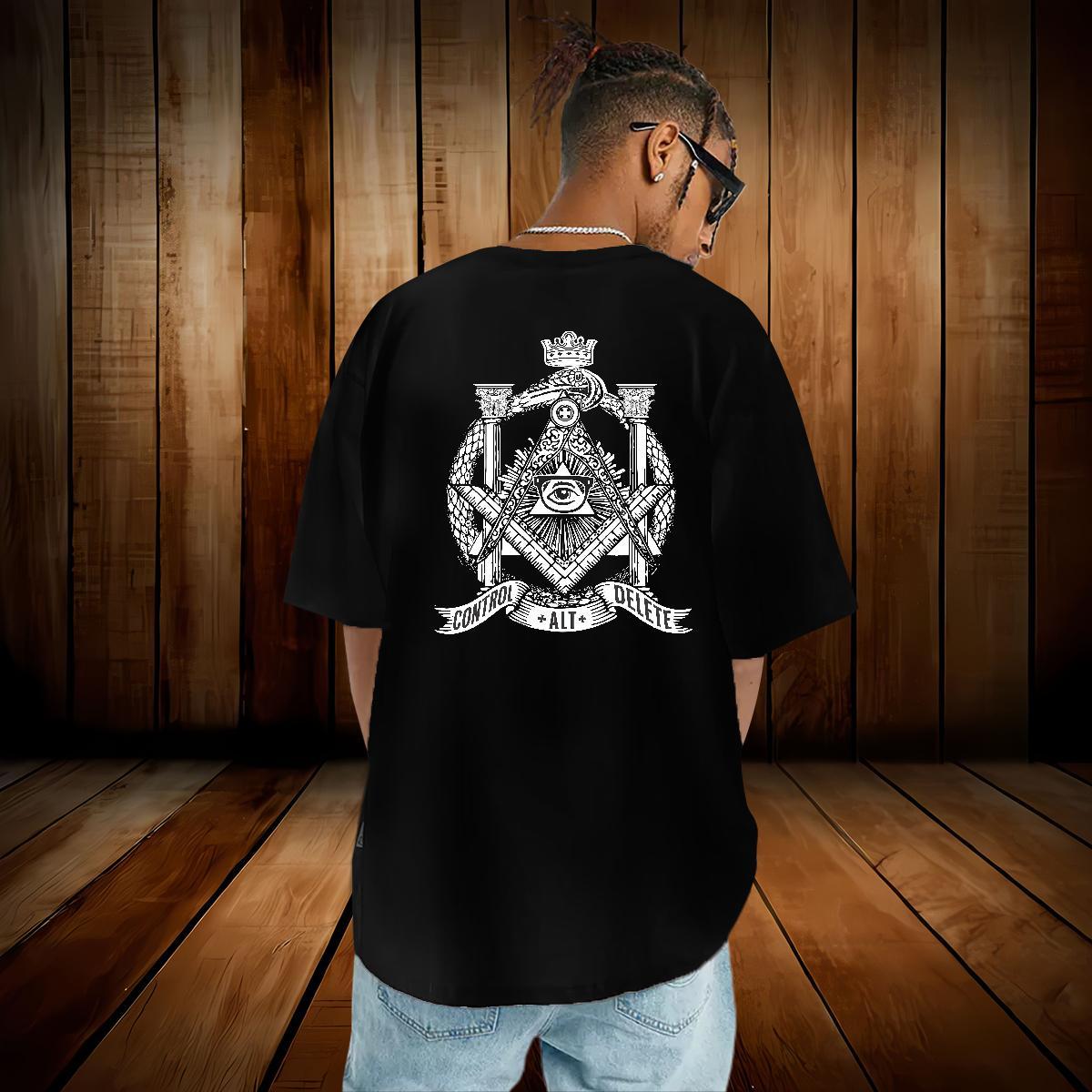 Free Shipping T-Shirts eye of the devil Clothes 230g 100% Cotton High Street Hip Hop Wholesale DIY Logo Oversized Breathable Crew Neck Men Tees