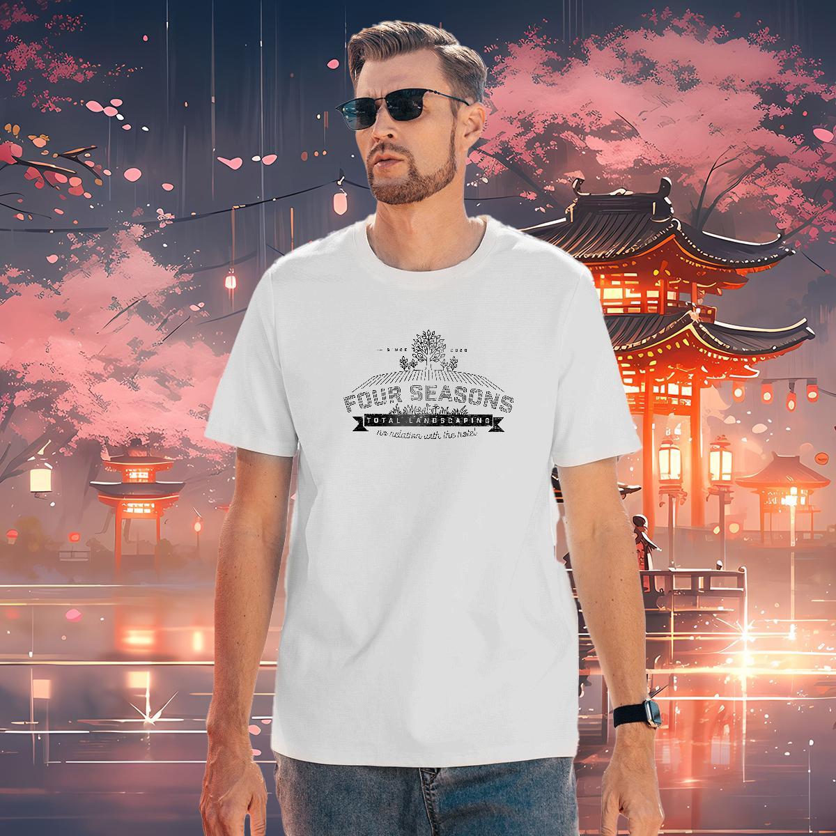 2024 Summer 230g 100% Cotton T-Shirts letter Anime Printing Street Men Tshirts Tee Shirt Breathable Comfortable Custom Printing