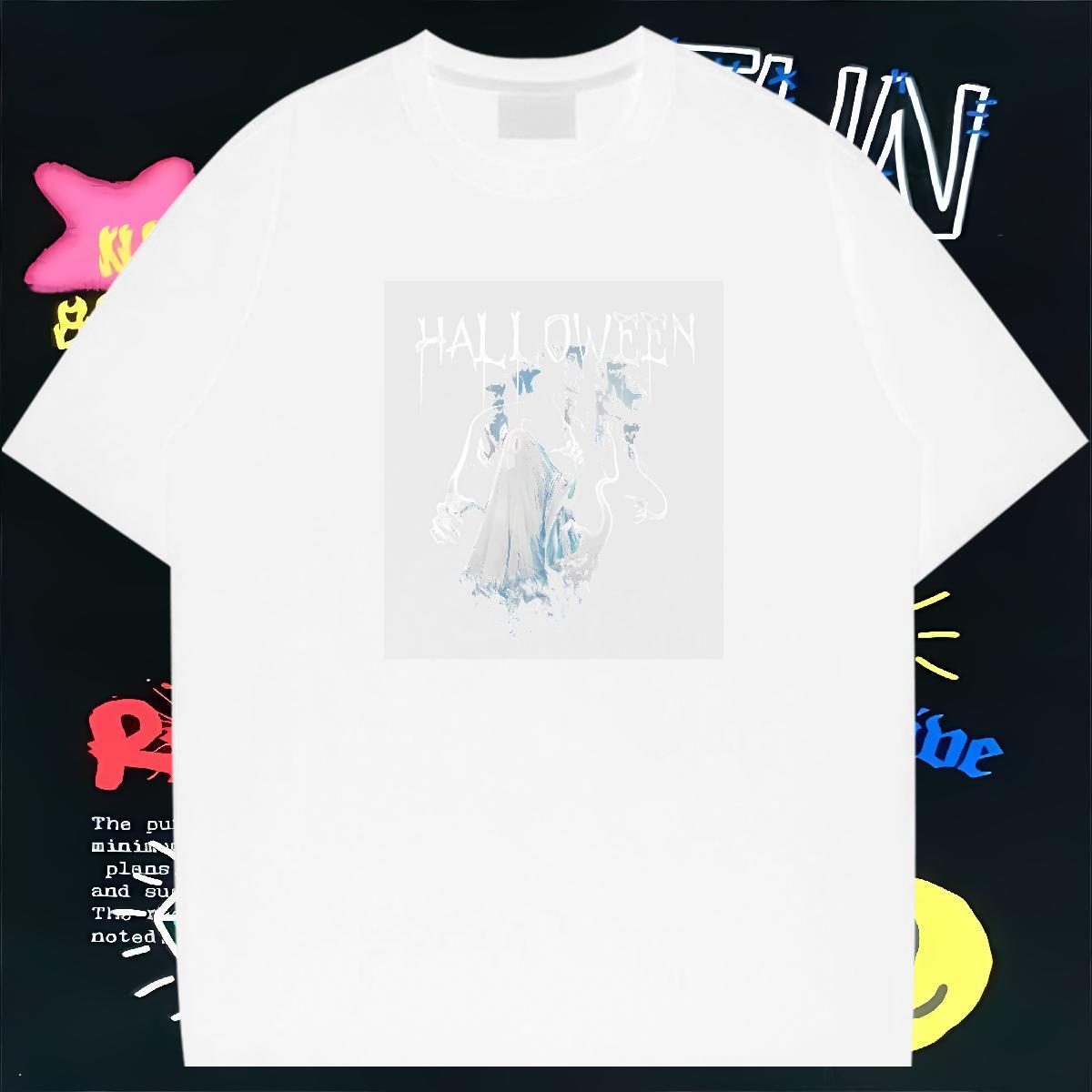 Designer T shirt letter Tops 100% Cotton 230g Casual Beach Cool Custom Cartoon Short Sleeve O-Neck Men Tees