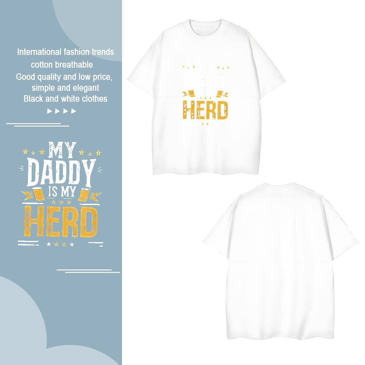DIY 230g Cotton Mens T Shirts letter Hip Hop Street Couples T Shirts Wear Short Sleeve O-Neck Classic Oversized 4XL