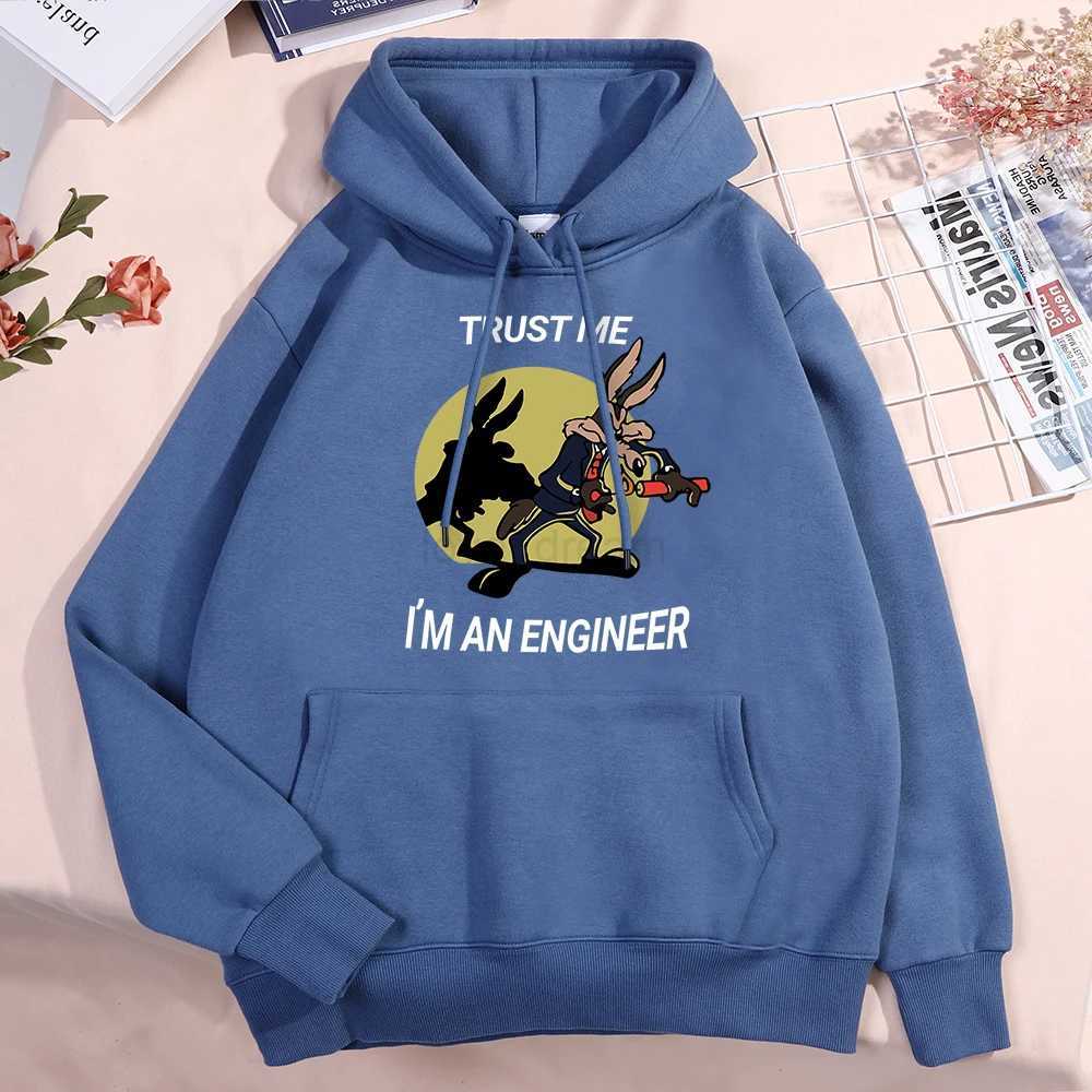 Trust Me IM An Engineer Men Women Hoody Fleece Warm Sweatshirt Autumn Pocket Hoodies Casual O-Neck Male Streetwear New FashionXJ240812