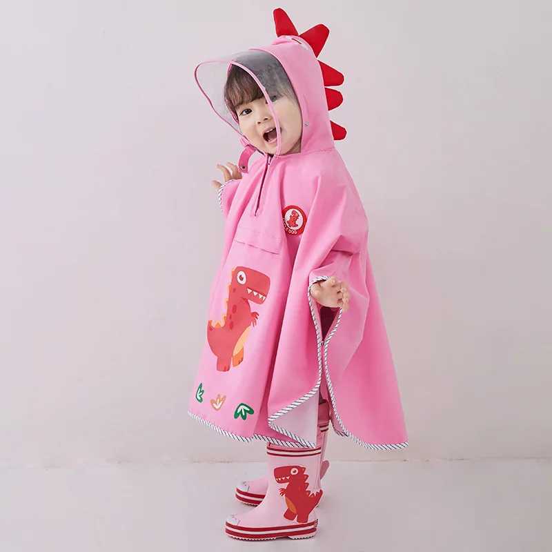Yellow/Pink/Blue Raincoat Waterproof For Kids Girl Boys 1 3 6 Years Rain Coat Cover Raingear Baby Poncho Trench Capa De Chuva Y240810