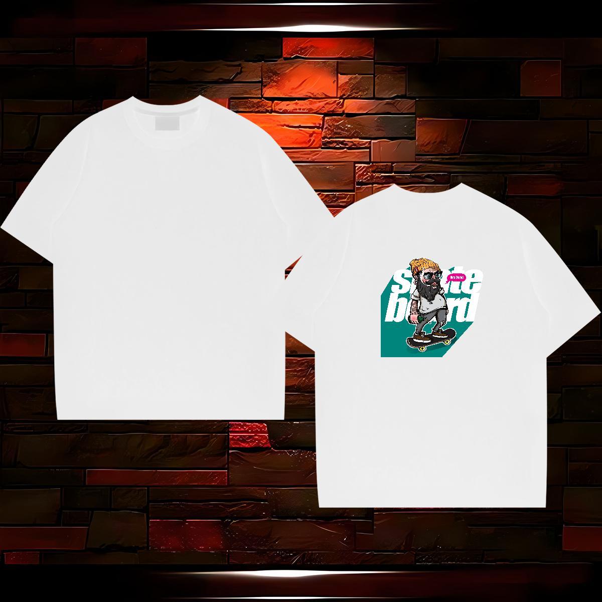 Designer Fashion T-Shirts for Men character Tees 230g Cotton Casual Daily Wear Cool DIY Anime Short Sleeve Soft Men Tops Tees