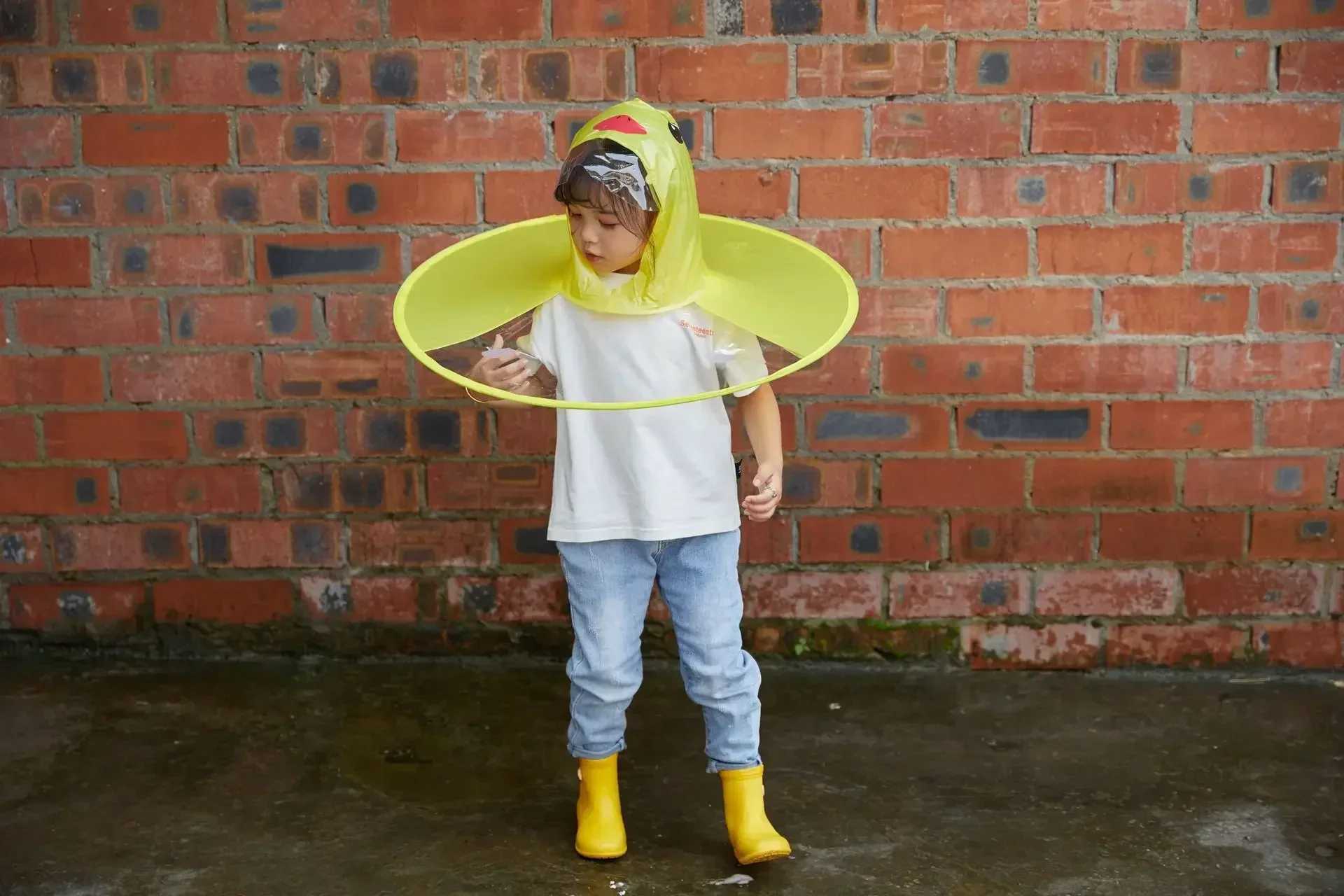 Childrens Raincoat Cartoon Baby Umbrella Childrens Rain Shoes Set Poncho One-piece Student Girl Umbrella Y240810