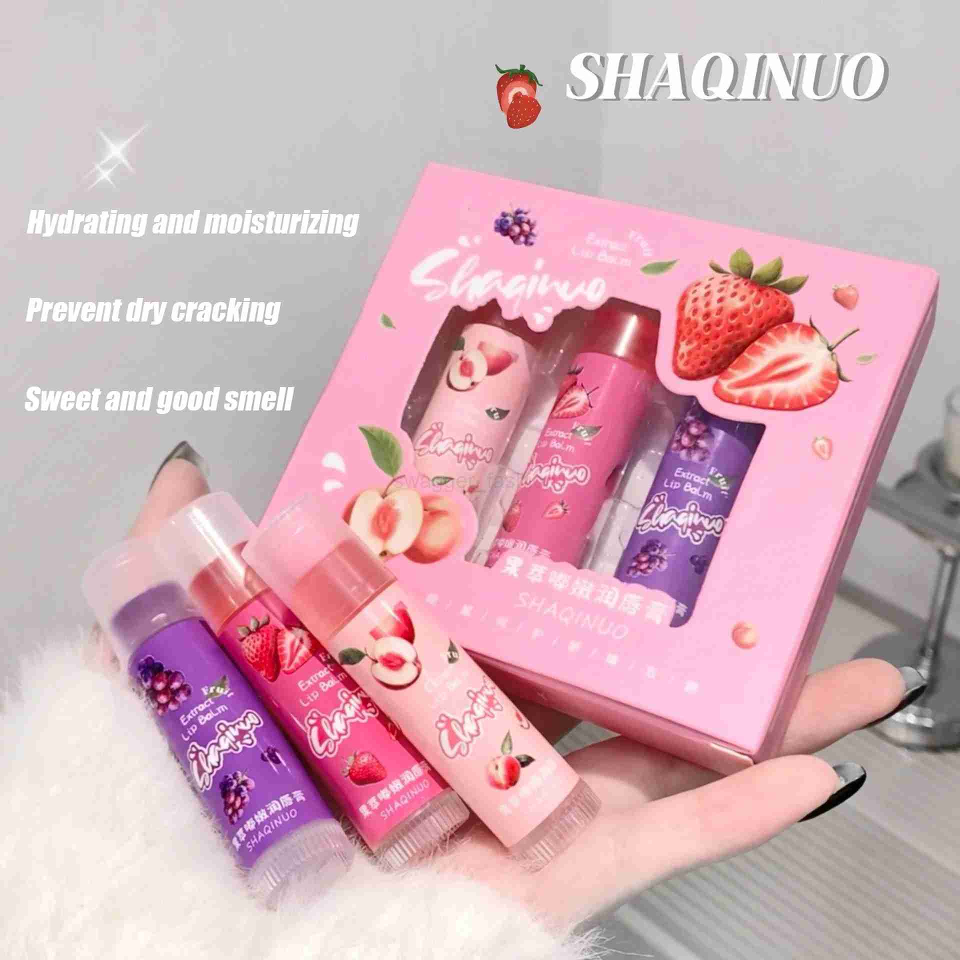 Fruit Lip Balm 1/3pcs Colorless Moisturizing Hydrating Reduce Lip Lines Sleeping Mask Clear Jelly Texture Water Light Lip OilXJ240812