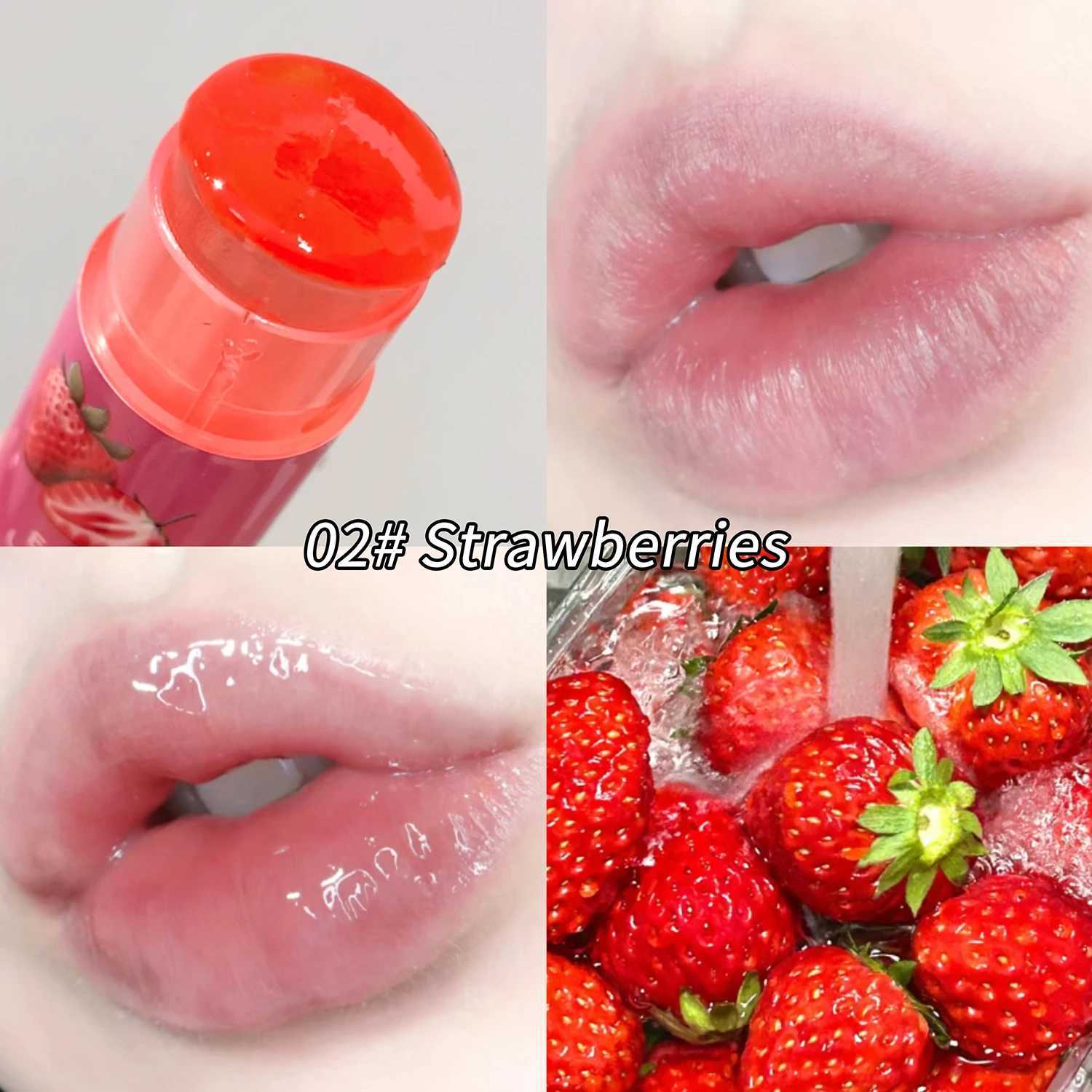 Fruit extract lipstick jelly lipstick gloss transparent and moisturizing nutritious grape lipstick daily lipstick beauty makeup W240810