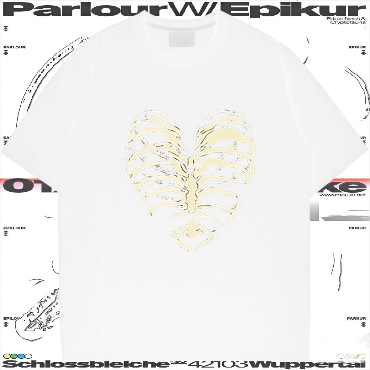 New T-Shirts skull Tops Tees 230g 100% Cotton Street Casual High Quality DIY Anime O-Neck Short Sleeve Couples T Shirts