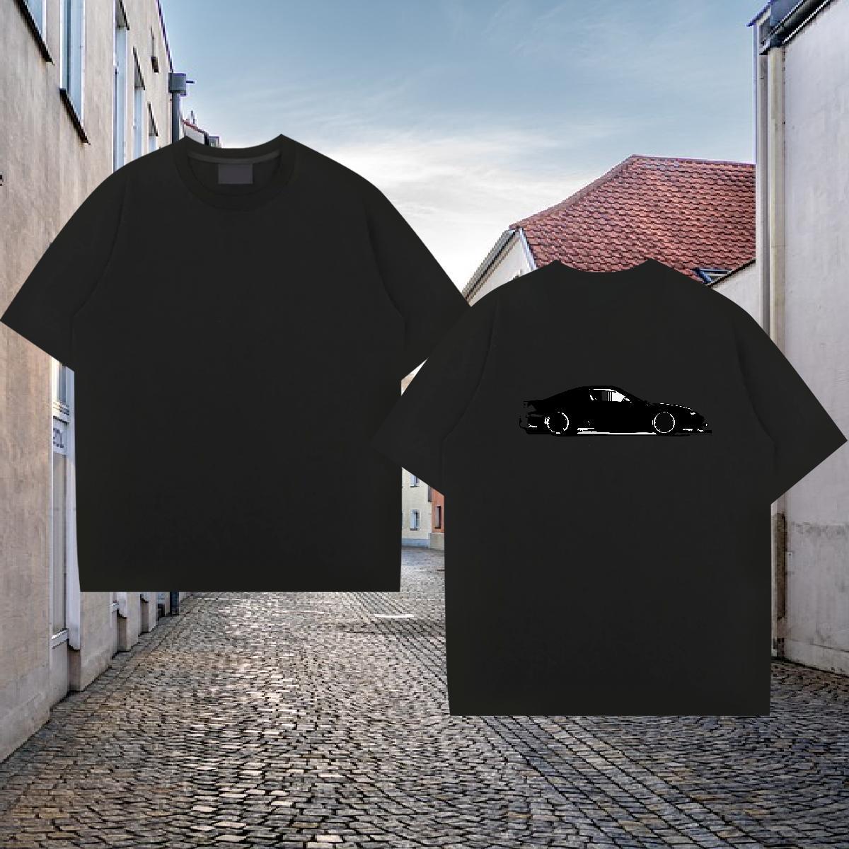 Fashion Casual Mens T Shirts car Clothings 230g Pure Cotton Hip Hop Comfortable DIY Short Sleeve Soft Mens Tshirts
