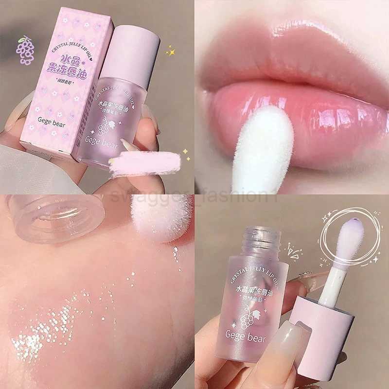 4g Crystal Jelly Lip Oil Hydrating Plumping Lip Coat For Lipstick Lip Gloss Tinted Clear Lip Plumper Lip Care Fruit Lip BalmXJ240812