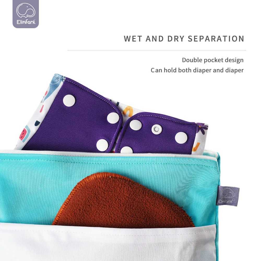 Elinfants new waterproof reusable baby diaper bag baby handbag large capacity mother diaper storage bag W240812