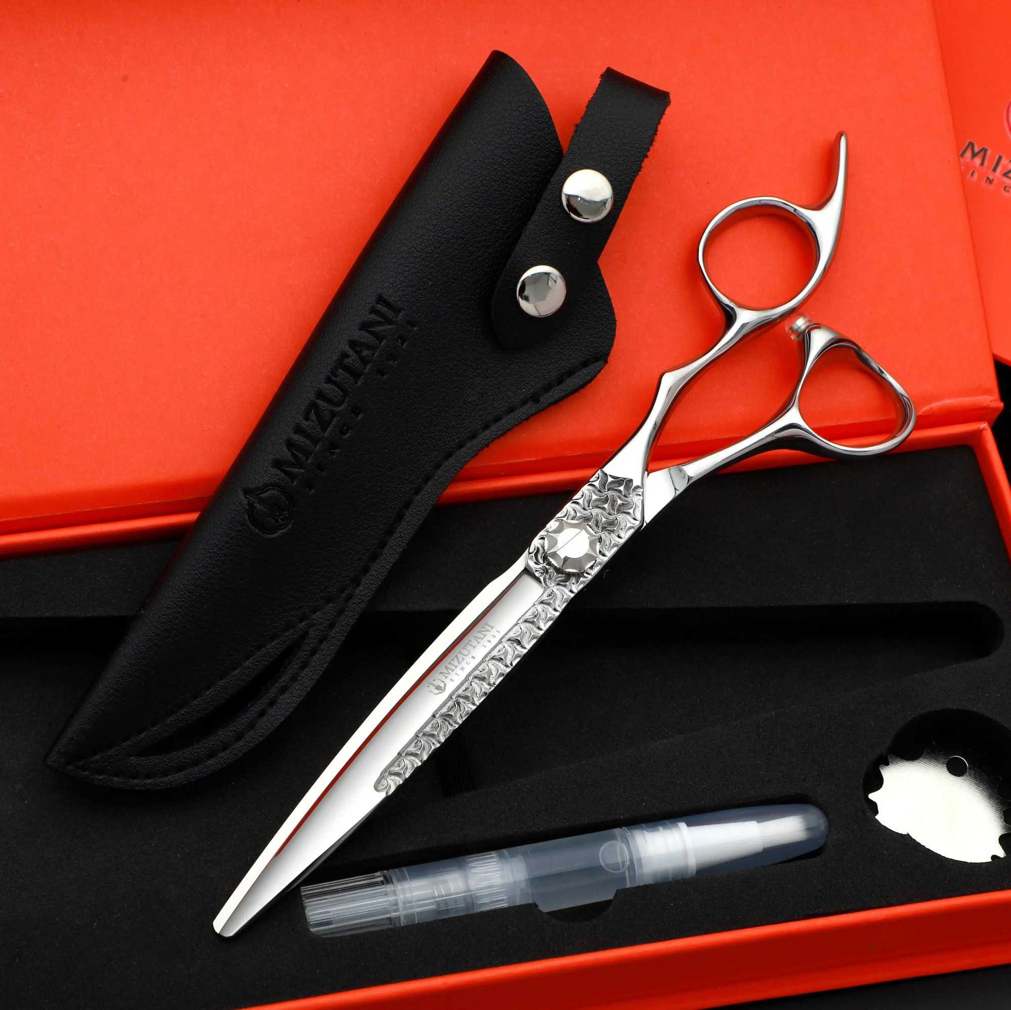 Mizutani scissors 6.0 6.6 7.0 inch VG10 cobalt alloy steel Professional hair clippers Thinning scissors Salon Barber Tools CL240812
