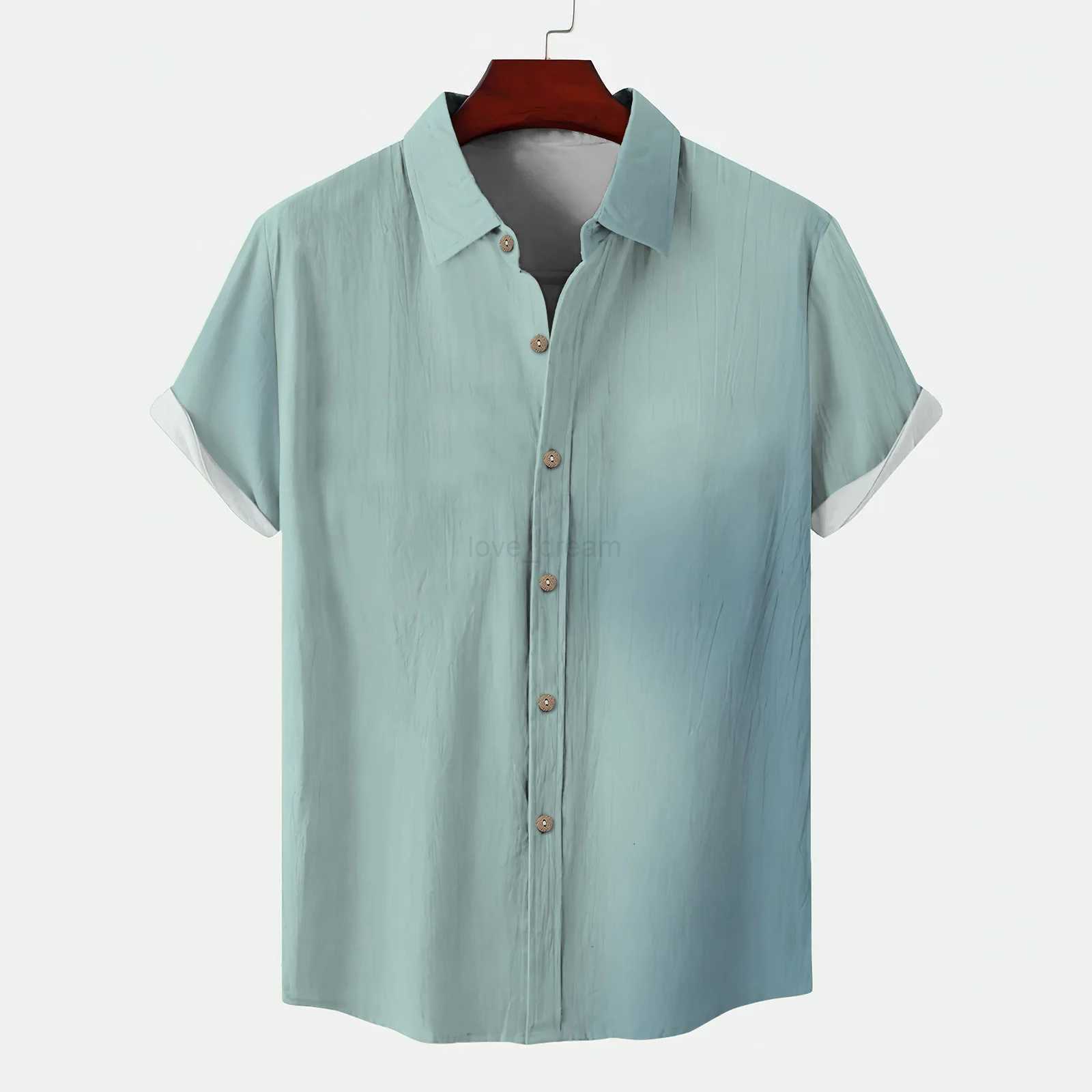 Trendy Street Cheap Clothes Colorful Mens Shirt With Short Sleeves Comfortable and Lightweight Hawaiian Shirt Man Halo DyeingXJ240812