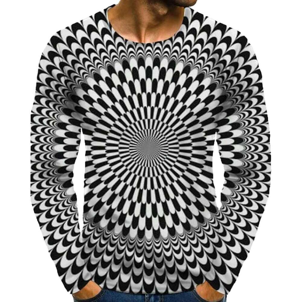 Long Sleeve Shirts For Men Sweatshirt 3D Digital Printed T-Shirts Trendy Dizzy Graphic Graphic Tees 2024 Fashion Casual Blouse Tops sweatshirts