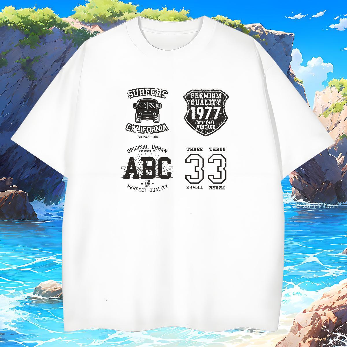 Cool Couples T Shirts letter 230g 100% Cotton Outdoor O Neck Short Sleeves T Shirt For Man Plus Size Cartoon Designer Clothings