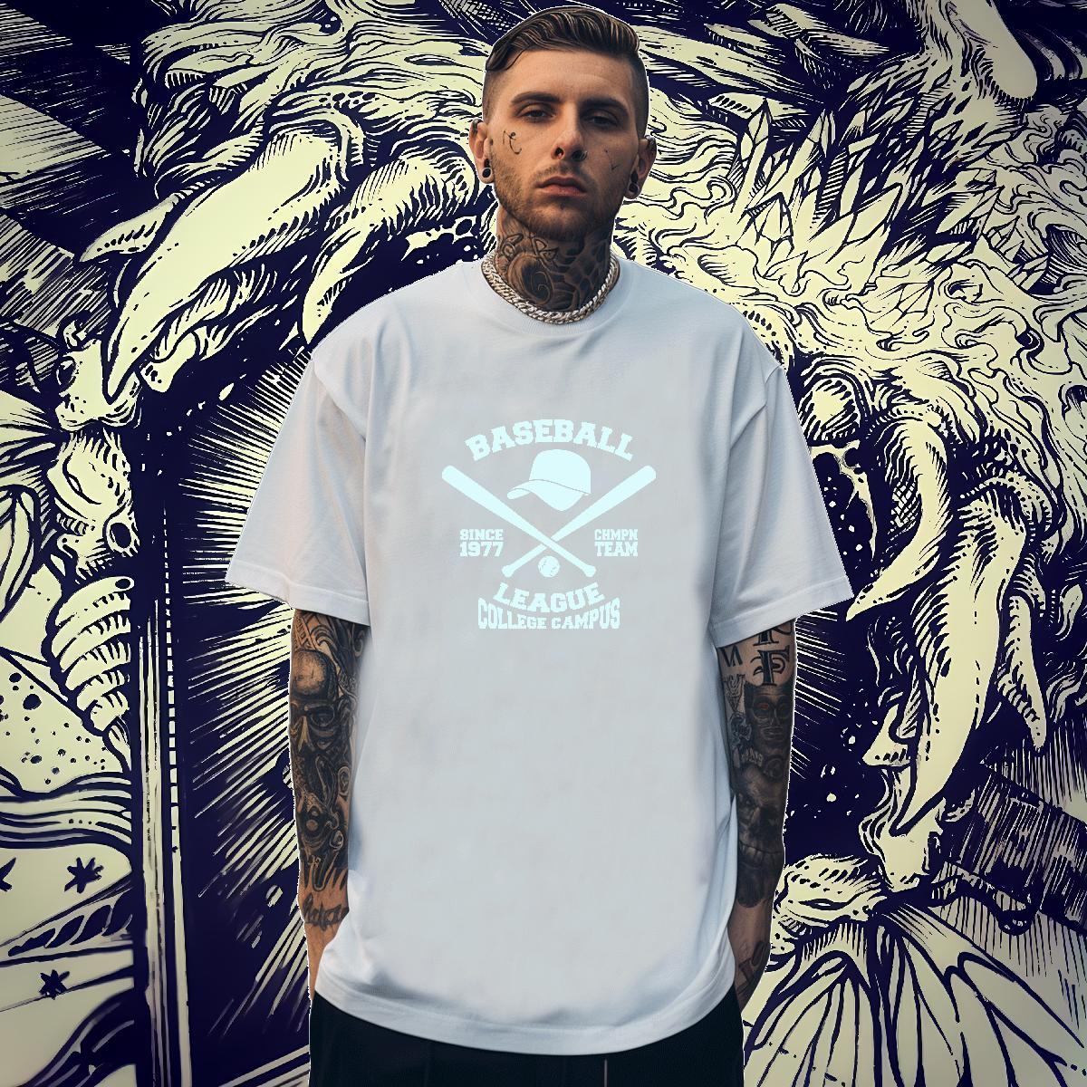 Popular Tshirts Hip Hop 230g 100% Cotton Custom Printing Round Neck Short Sleeve letter T Shirts Men Classic Clothings