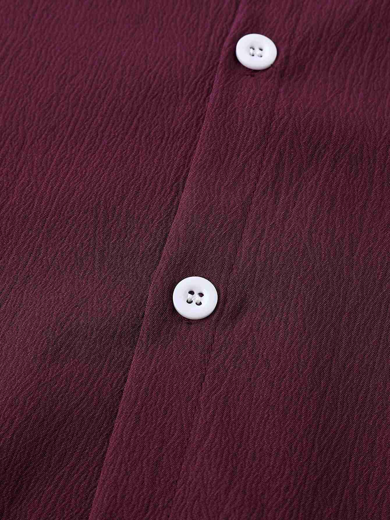 Summer Fashion Mens Short Sleeve Button Down Henley Shirts Casual Solid Beach ShirtXJ240812