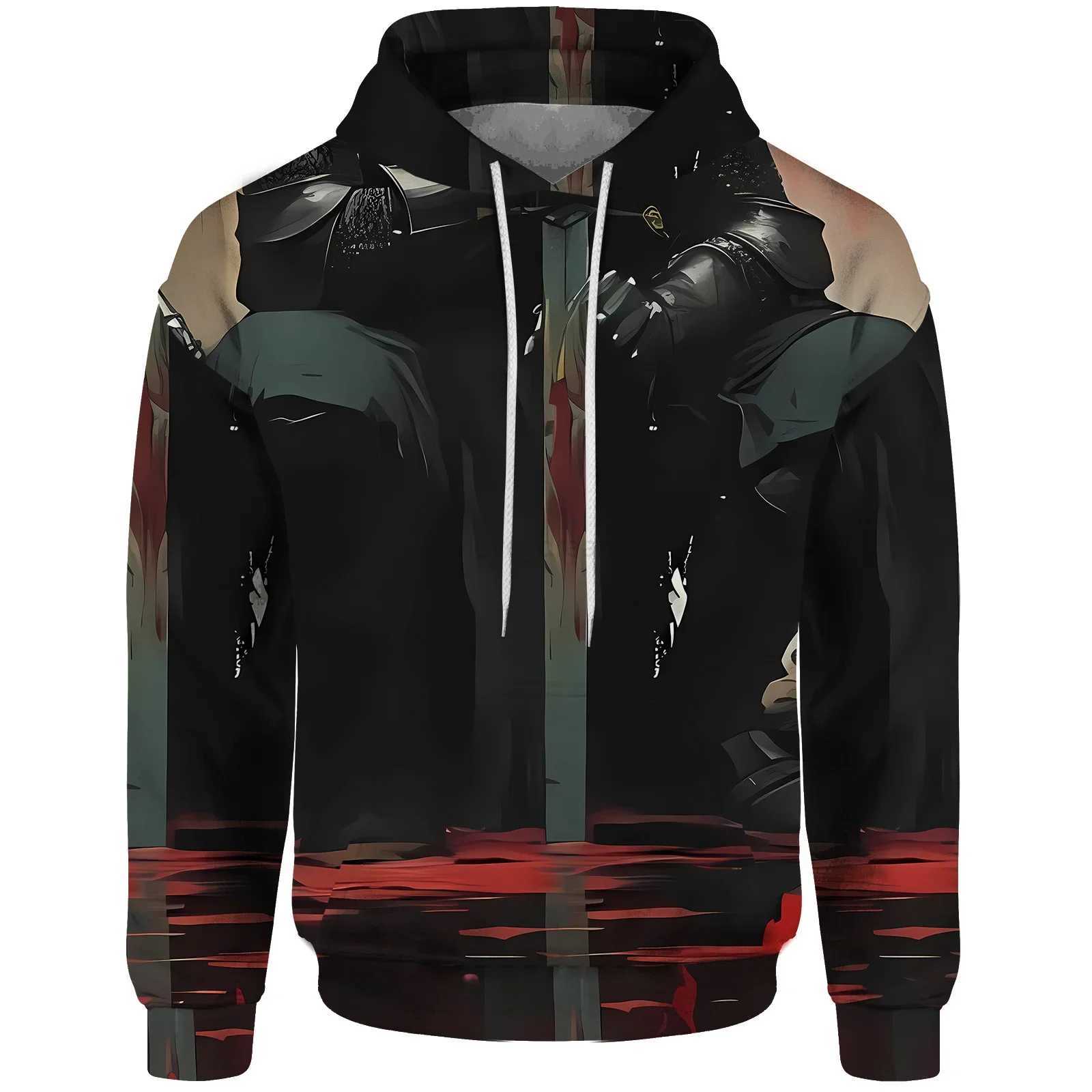 Dark Style Mens Hoodies 2024 Oversized Hoodie Young Nagrand Street Fashion Demon Cross Free Shipping Trendy and ComfortableXJ240812