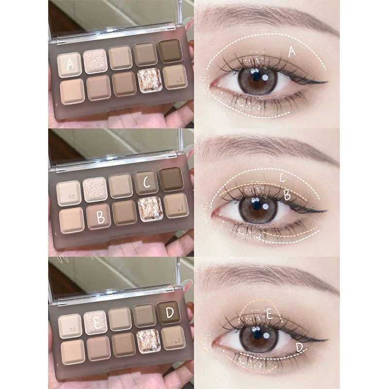 10 color keyboard eye shadow palette used for daily fashionable eye shadow makeup long lasting shiny eye shadow makeup palette cosmeticsW241212