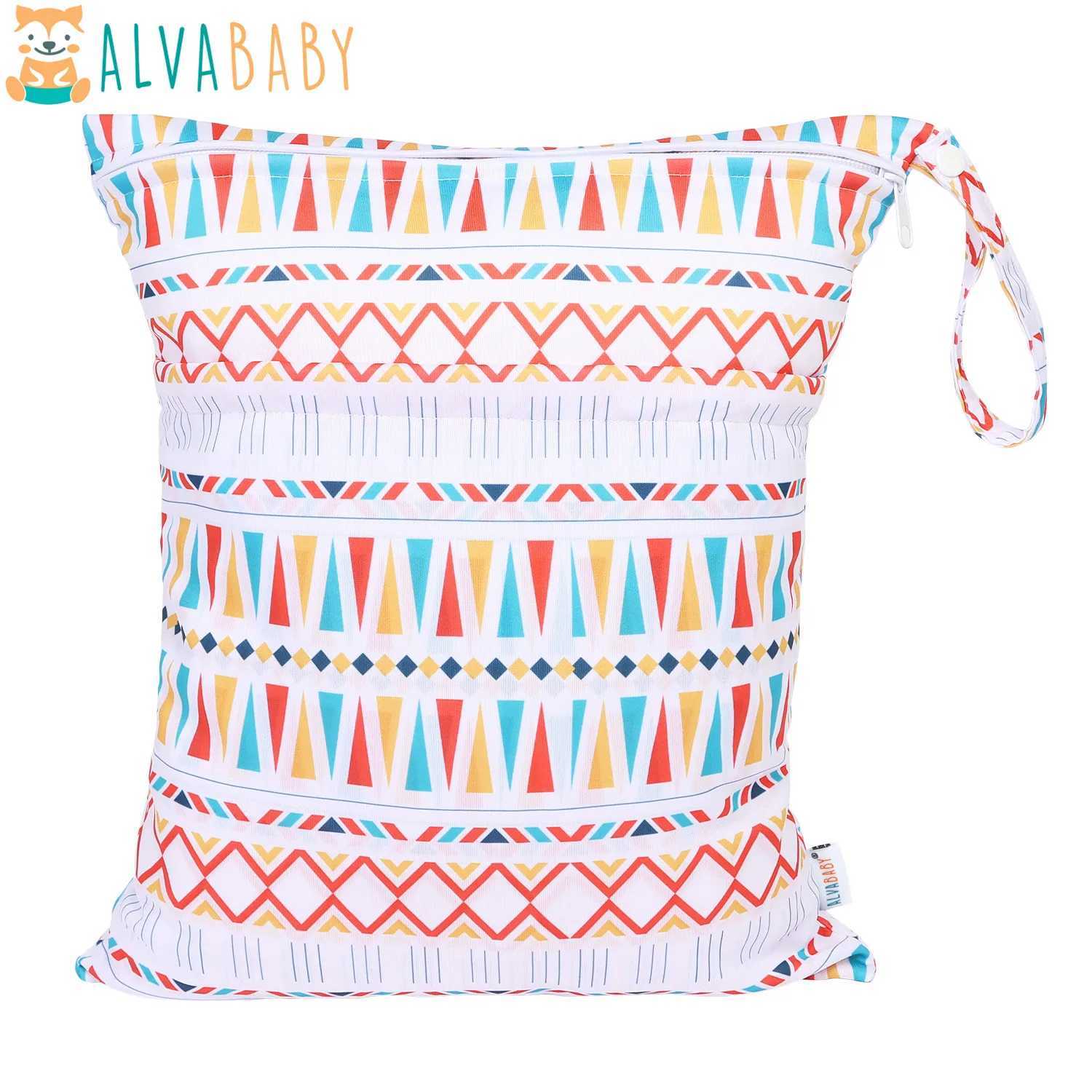 Alvababy reusable wet dry bag washable cloth diaper bag fashionable baby diaper bag waterproof diaper bag W240812