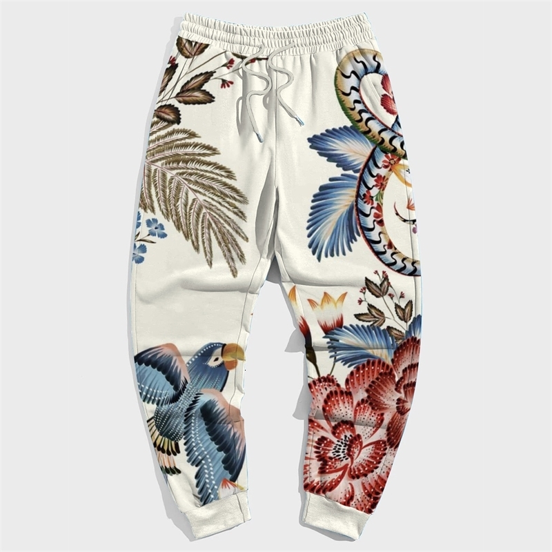 Biggmans L-9Xl Plus Size Mens Clothing Summer Sport Street Floral Trousers Pants240812