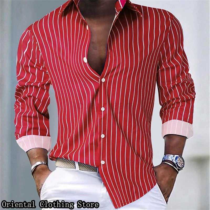 Mens casual shirt business travel long-sleeved mens design simple and fashionable solid color shirt large size XS-6XLXJ240812