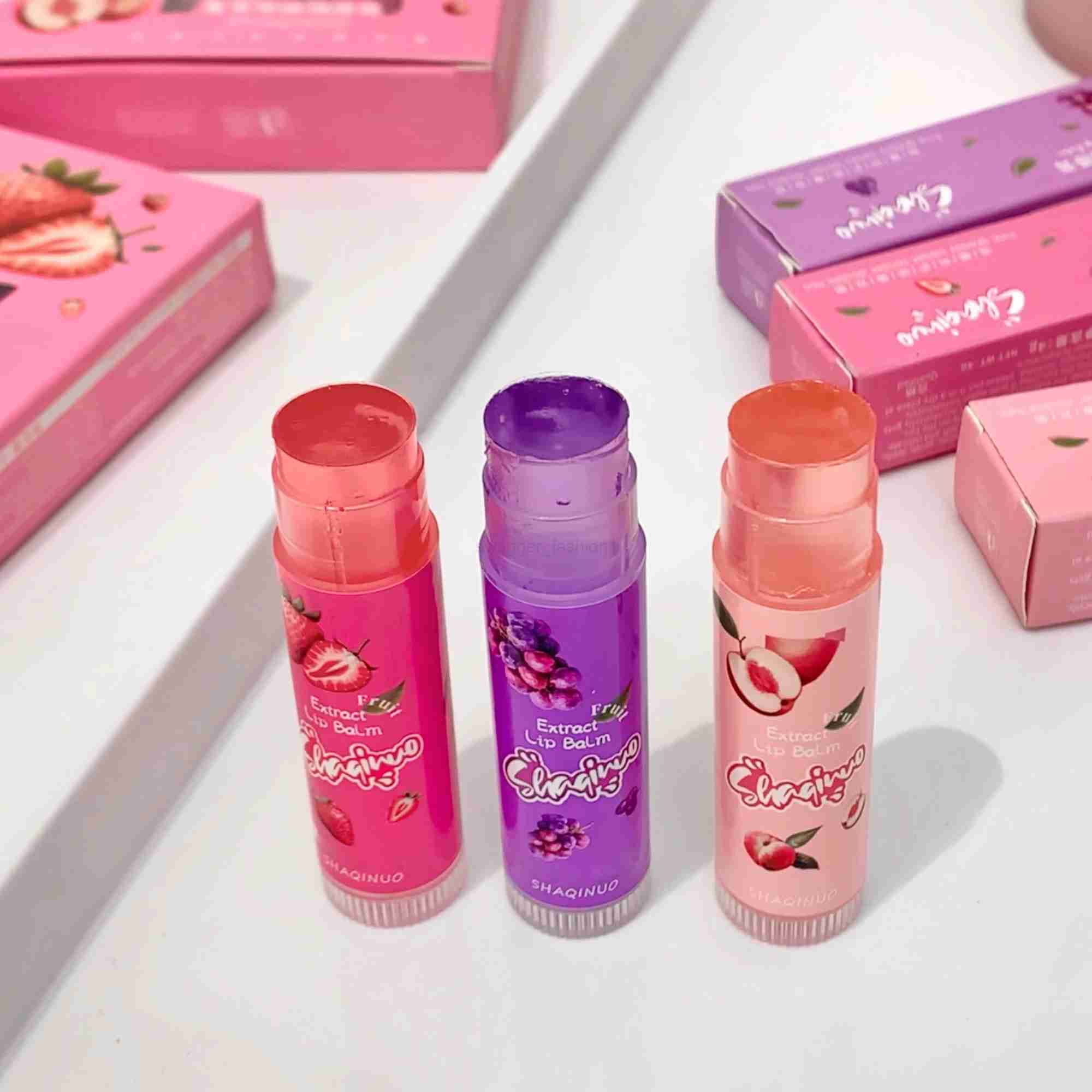 1Pc Strawberry Jelly Fruit Lip Balm Clear Moisturizing Lip Tint Transparent Hydrating Balm Anti-drying Natural Lip Care CosmeticXJ240812