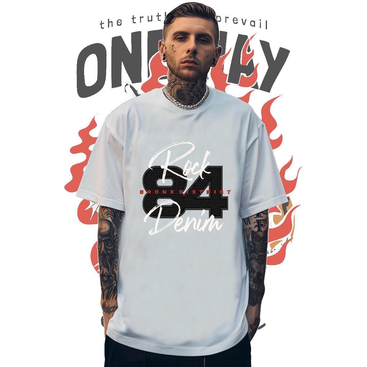 Unisex Tshirts letter 230g Pure Cotton Casual Daily Wear Round Neck Short Sleeve Men T Shirts Graphic 2024 Summer Top Tees