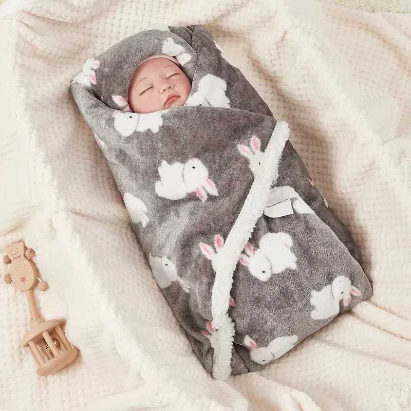 Winter baby blanket wool warm blanket suitable for newborn bedding baby swaddle bags flannel cashmere soft stroller covers blankets Manta babiesW24081