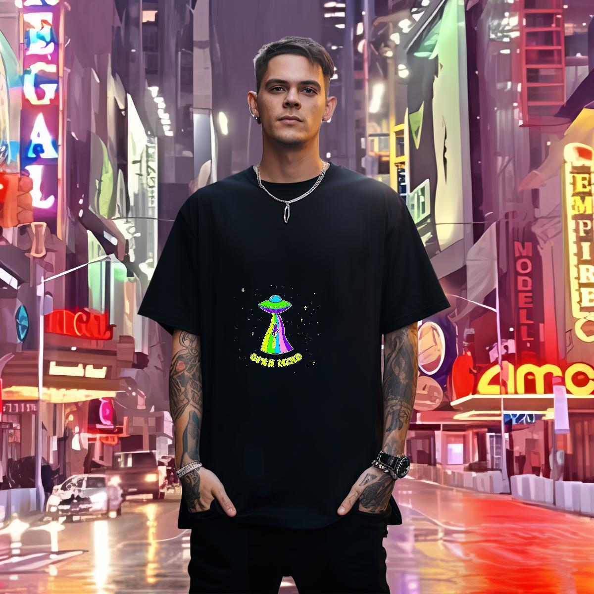 Classic Casual T Shirt For Man 100% Cotton 230g Tshirt for Man Woman High Street Hip Hop Breathable Anime Print Popular Clothes