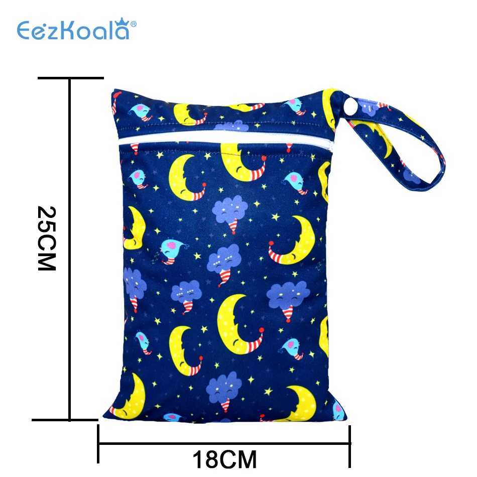 EezKoala baby diaper bag mini wet bag 18X25cm zipper waterproof wet diaper handbag travel outdoor handcart handbag W240812