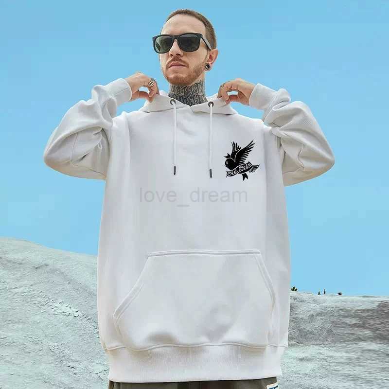 Cute Peace Dove Print Black White Fashion Graphic Hoodies Men Sudadera Con Capucha Hombre Design Homme Sudaderas Para HombreXJ240812