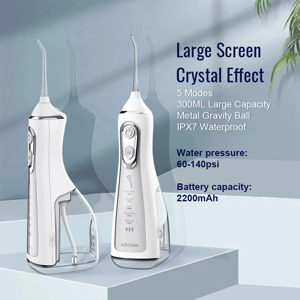 5 Modes Portable Oral Irrigator Pick Water Flosser Dental 360° Rotated Jet For Mouth Washing Machine Cleaning Teeth Thread Flos 240802