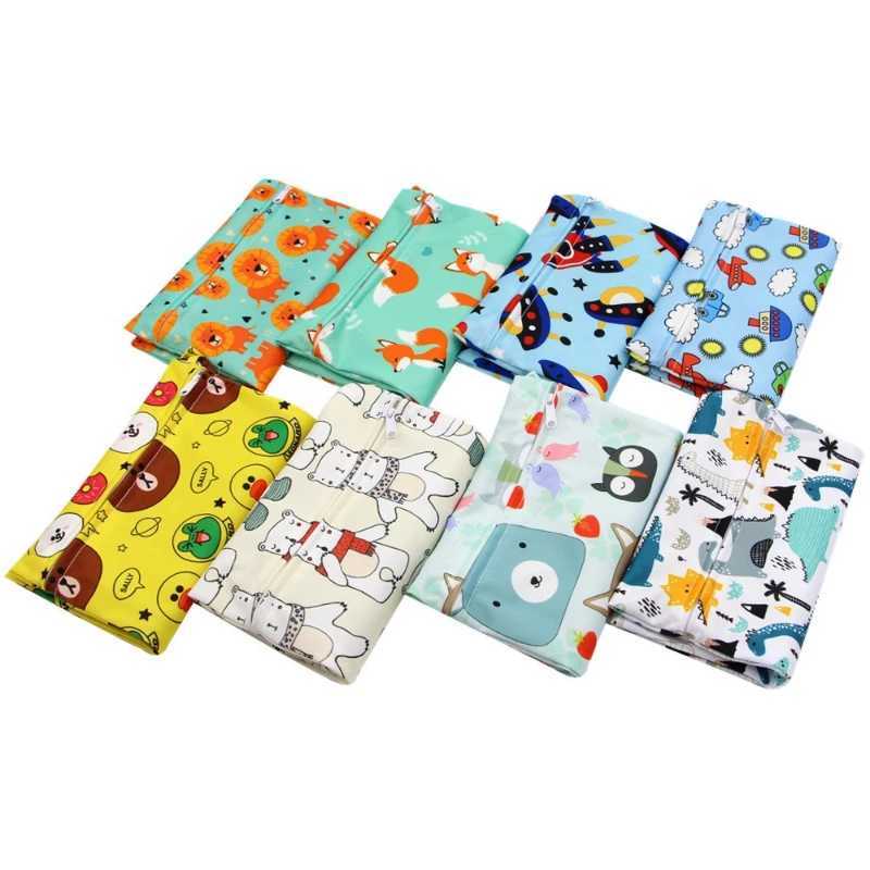 20 * 25cm baby diaper bag cartoon printed wet diaper zipper handbag handcart travel bag outdoor wet diaper storage bag W240812